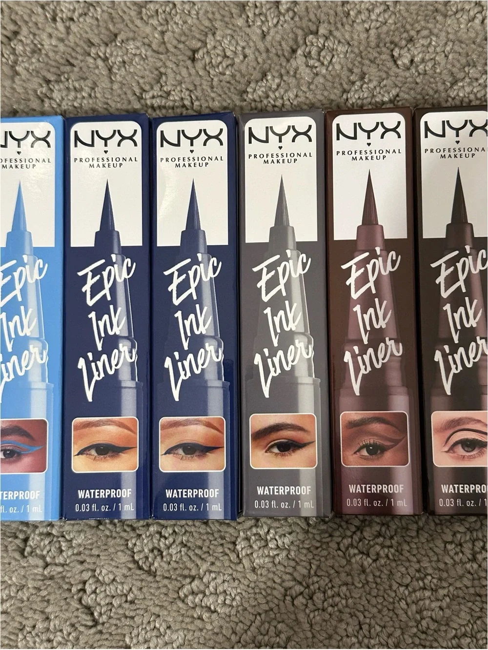 BRAND NEW NYX Epic Ink Waterproof Eyeliner Lot of 10 - Assorted Shades
